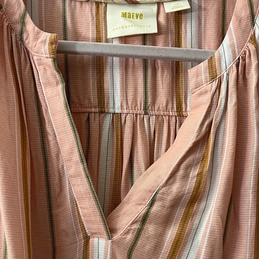 Maeve Brenda Blush Striped Blouse - Picture 5 of 9